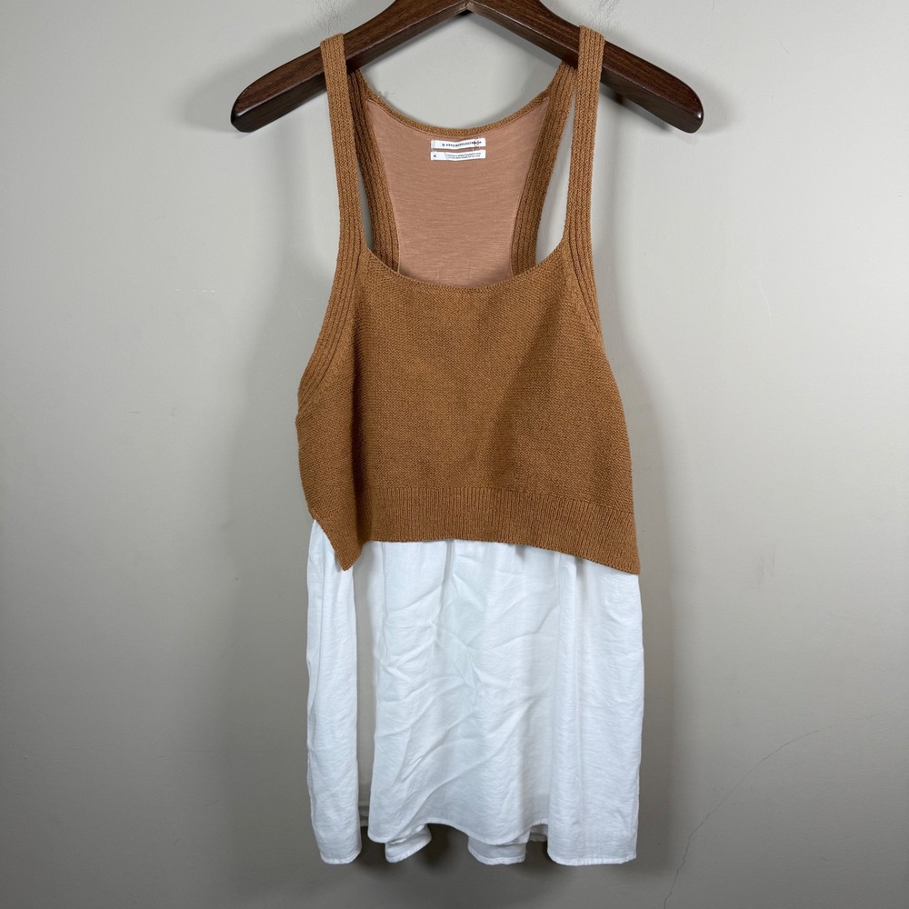 Anthropologie Jenna Twofer Layered Sweater Tank XL Boho NWT